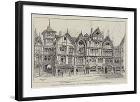 Old Paris at the Paris Exhibition, Rue Des Vieilles Ecoles, and Birthplace of Moliere-Albert Robida-Framed Giclee Print