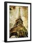 Old Paris -Vintage Series - Eiffel Tower-Maugli-l-Framed Art Print