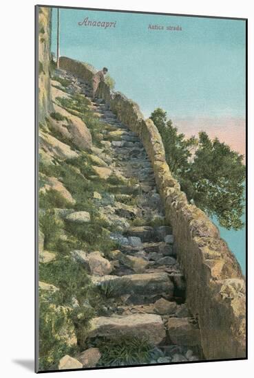Old Path, Capri-null-Mounted Art Print