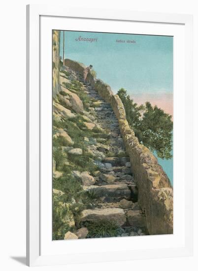 Old Path, Capri-null-Framed Art Print