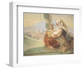 Old Peasant Lady-Giandomenico Tiepolo-Framed Giclee Print