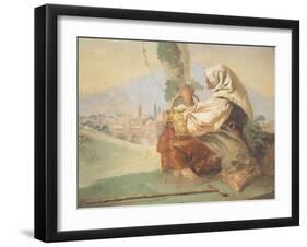 Old Peasant Lady-Giandomenico Tiepolo-Framed Giclee Print