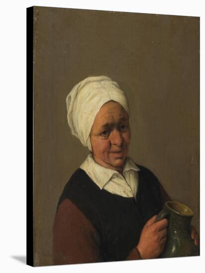 Old Peasant Woman Holding a Jug, c.1643-Adriaen Jansz. Van Ostade-Stretched Canvas