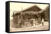 Old People with Craftsman House-null-Framed Stretched Canvas