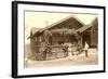 Old People with Craftsman House-null-Framed Art Print