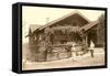 Old People with Craftsman House-null-Framed Stretched Canvas