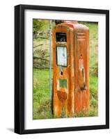 Old Petrol Pump, Taoroa Junction, Rangitikei, North Island, New Zealand-David Wall-Framed Photographic Print