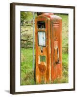 Old Petrol Pump, Taoroa Junction, Rangitikei, North Island, New Zealand-David Wall-Framed Photographic Print