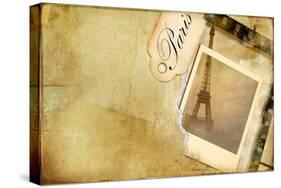 Old Photo-Album  - Vintage Cards Series Paris-Maugli-l-Stretched Canvas