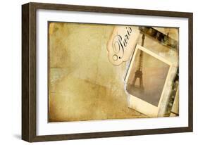 Old Photo-Album  - Vintage Cards Series Paris-Maugli-l-Framed Art Print