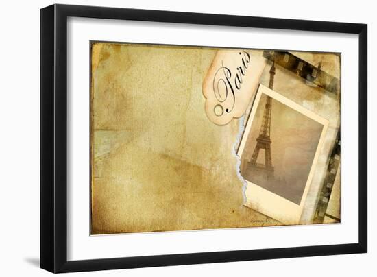 Old Photo-Album  - Vintage Cards Series Paris-Maugli-l-Framed Art Print