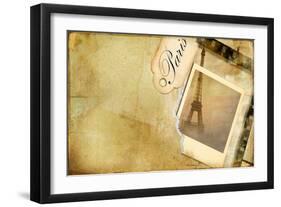 Old Photo-Album  - Vintage Cards Series Paris-Maugli-l-Framed Art Print