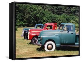 Old Pick-Up Trucks, USA-Walter Bibikow-Framed Stretched Canvas