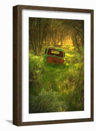 Old Pickup Cab in the Deep Woods-Vincent James-Framed Photographic Print