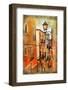 Old Pictorial Streets of Ancient Town of Spain - Artistic Picture-Maugli-l-Framed Photographic Print