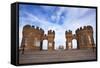 Old Pier Towers at Withernsea, East Riding of Yorkshire, Yorkshire, England, United Kingdom, Europe-Mark Sunderland-Framed Stretched Canvas