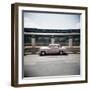 Old Pink American Car Outside Railway Station, Havana, Cuba, West Indies, Central America-Lee Frost-Framed Photographic Print