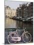 Old Pink Bicycle by the Herengracht Canal, Amsterdam, Netherlands, Europe-Amanda Hall-Mounted Photographic Print