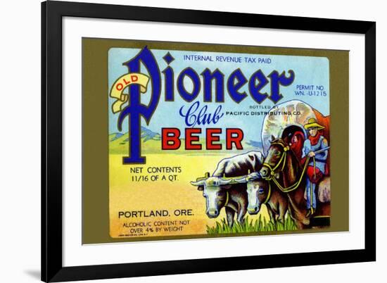 Old Pioneer Club Beer-null-Framed Art Print