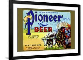 Old Pioneer Club Beer-null-Framed Art Print