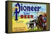 Old Pioneer Club Beer-null-Framed Stretched Canvas