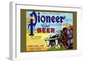 Old Pioneer Club Beer-null-Framed Art Print