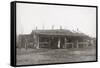 Old Piper Dan Ranch, Tongue River, Montana Territory-LA Huffman-Framed Stretched Canvas