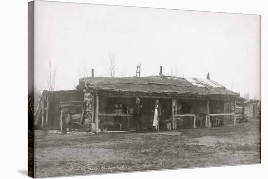 Old Piper Dan Ranch, Tongue River, Montana Territory-LA Huffman-Stretched Canvas