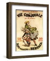 Old Playbill for Balzac Play-null-Framed Art Print