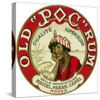 Old Poc Rum Qualite Superieure Brand Rum Label-Lantern Press-Stretched Canvas