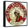 Old Poc Rum Qualite Superieure Brand Rum Label-Lantern Press-Framed Stretched Canvas