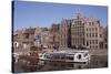 Old Port and Guild Houses on the Graslei, River Lys (Leie) Waterway, Ghent, Belgium, Flanders-Jenny Pate-Stretched Canvas