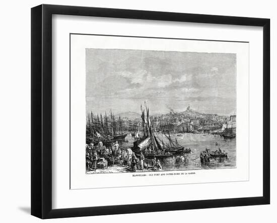 Old Port and Notre Dame De La Garde, Marseilles, France, 1879-null-Framed Giclee Print
