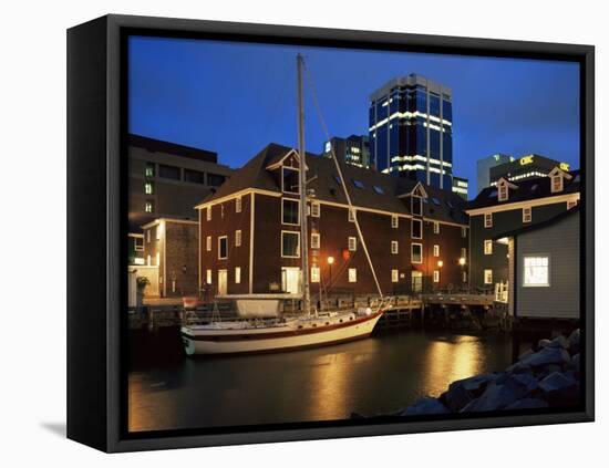 Old Port at Dusk, Halifax, Nova Scotia, Canada-Eitan Simanor-Framed Stretched Canvas