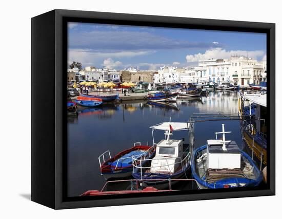 Old Port Canal and Fishing Boats, Bizerte, Tunisia, North Africa, Africa-Dallas & John Heaton-Framed Stretched Canvas