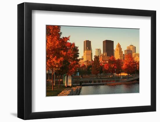 Old Port Montreal Fall Season-null-Framed Art Print