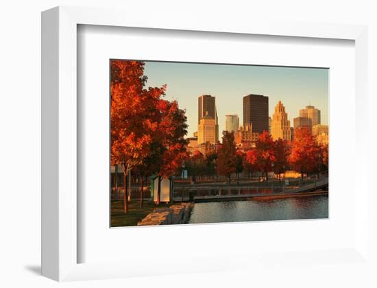 Old Port Montreal Fall Season-null-Framed Art Print