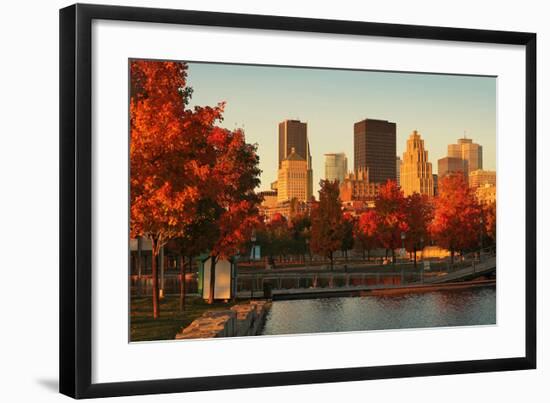 Old Port Montreal Fall Season-null-Framed Art Print