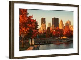 Old Port Montreal Fall Season-null-Framed Art Print