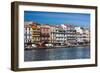 Old Port Waterfront with Buildings in the Background, Sete, Herault, Languedoc-Roussillon, France-null-Framed Photographic Print