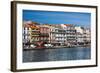 Old Port Waterfront with Buildings in the Background, Sete, Herault, Languedoc-Roussillon, France-null-Framed Photographic Print