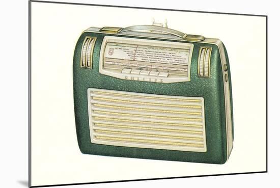 Old Portable Radio-null-Mounted Art Print