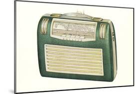 Old Portable Radio-null-Mounted Art Print