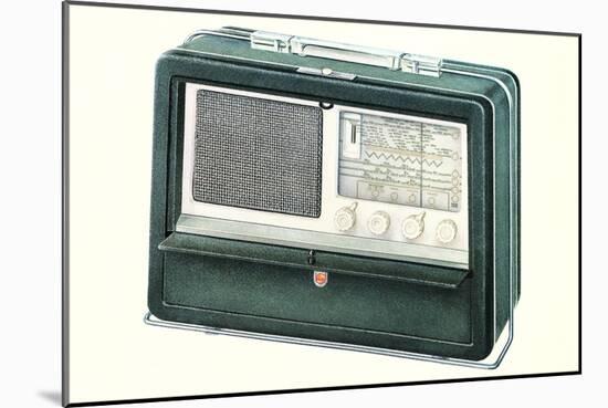 Old Portable Radio-null-Mounted Art Print