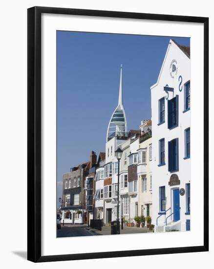 Old Portsmouth with the Spinnaker Tower Behind, Portsmouth, Hampshire, England, UK, Europe-Ethel Davies-Framed Photographic Print