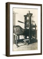 Old Printing Press-null-Framed Art Print