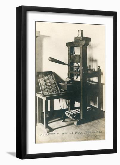 Old Printing Press-null-Framed Art Print