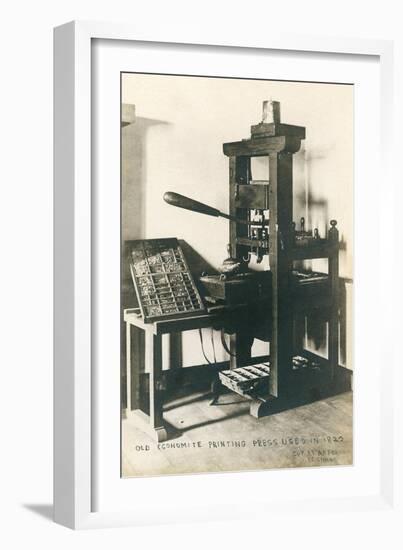 Old Printing Press-null-Framed Art Print