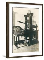 Old Printing Press-null-Framed Art Print