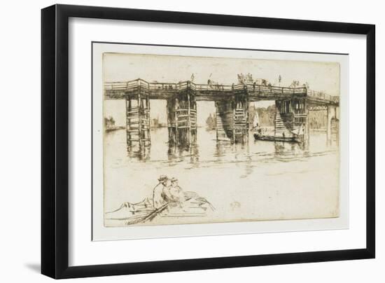 Old Putney Bridge, 1879-James Abbott McNeill Whistler-Framed Giclee Print